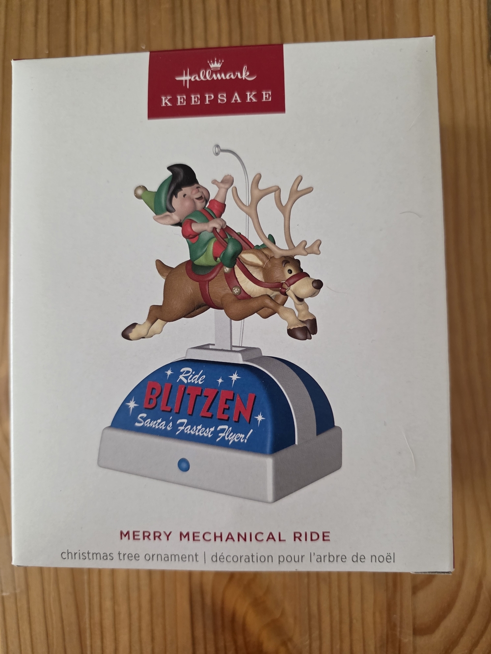 Hallmark 2025 Merry Mechanical Ride Blitzen Ornament